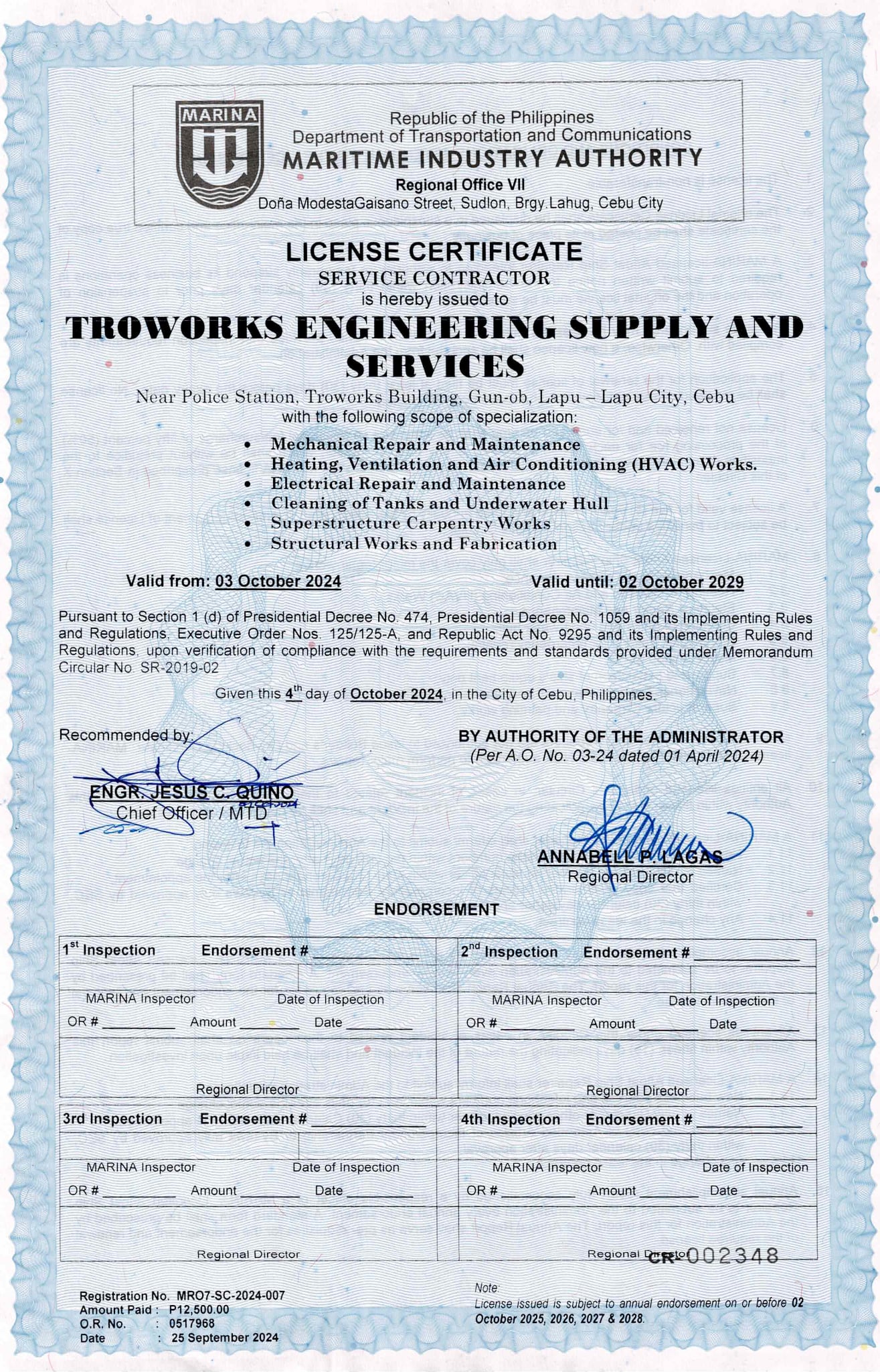 DTI Registration